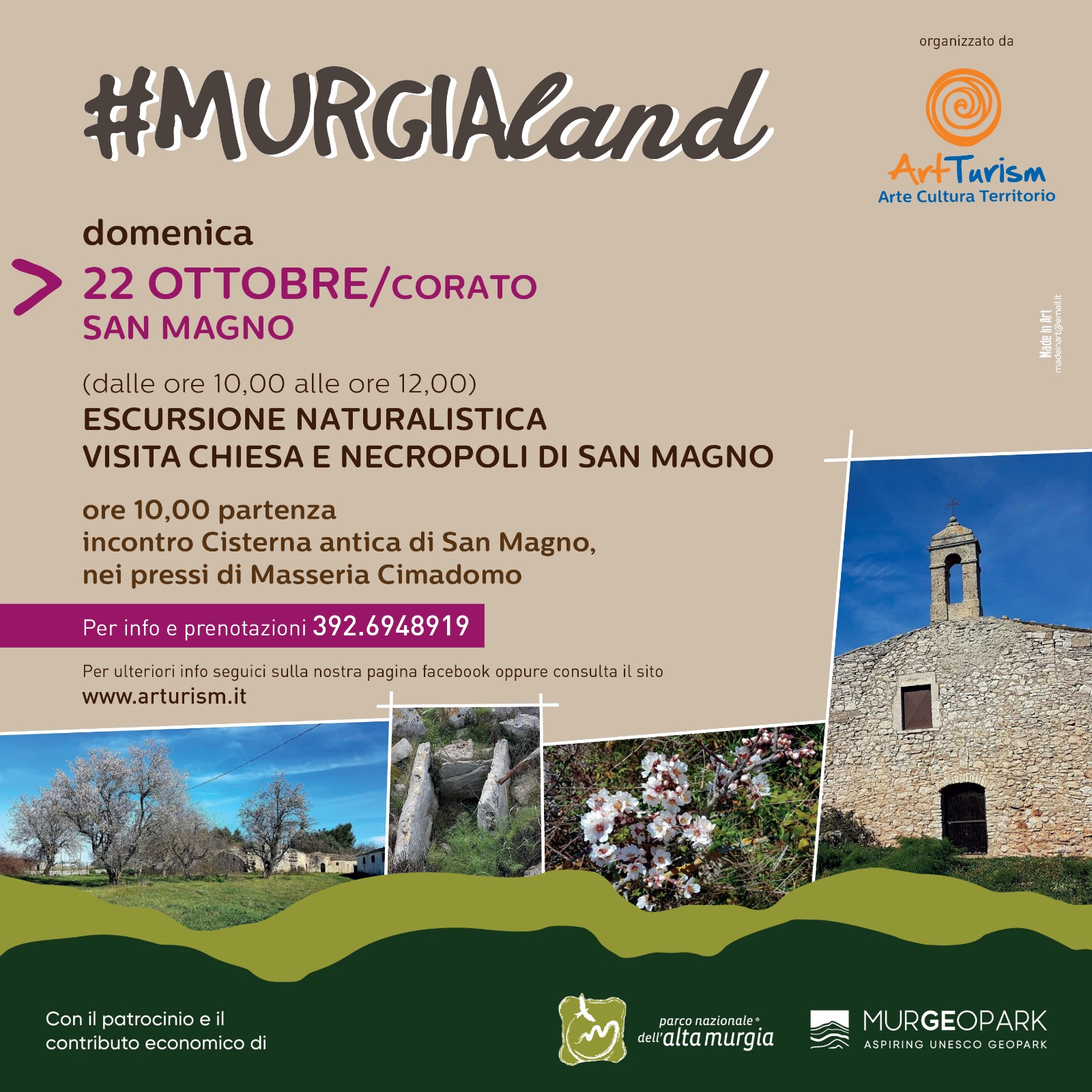 #MURGIAland. Escursione naturalistica - visita chiesa e necropoli di San Magno